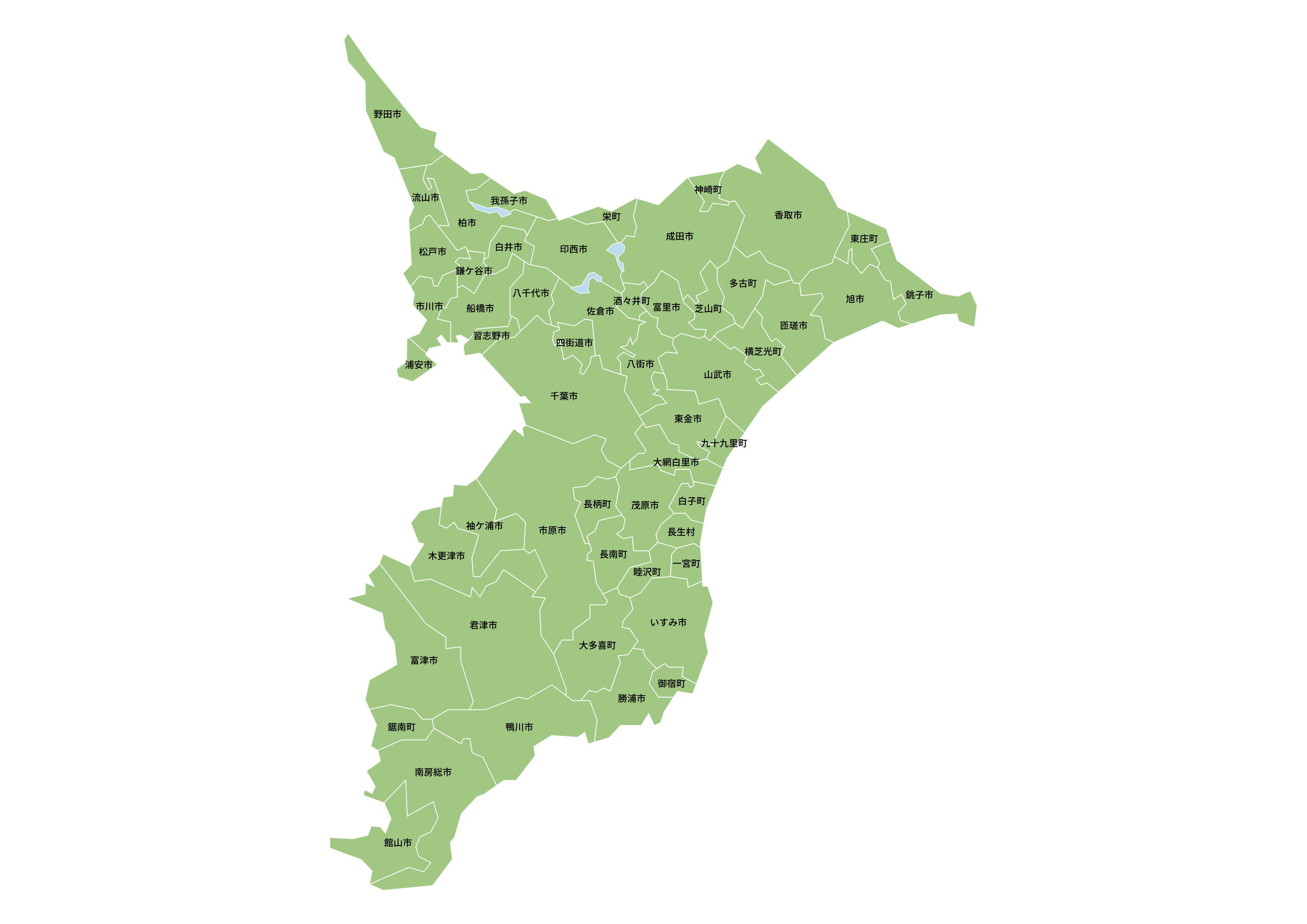 千葉県の地図
